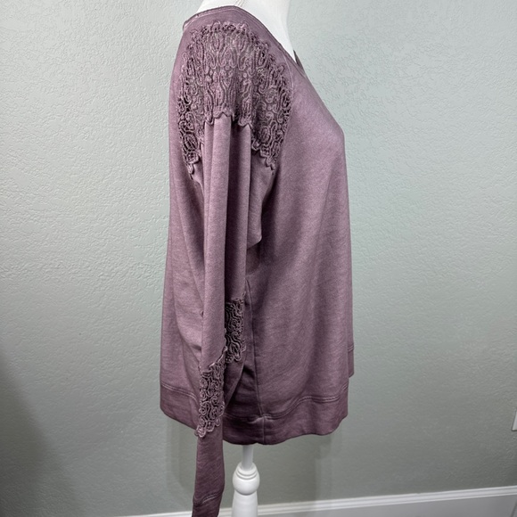 Knox Rose, XXL Sweatshirt Crochet Detail Dusty Purple NWOT - Picture 9 of 15